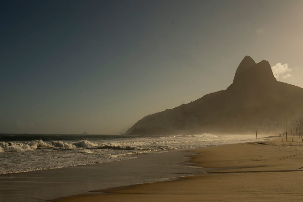An April 4 view of Ipanema Beach in Rio de Janeiro, Brazil, during the COVID-19 pandemic.Photo: Bruna Prado/Getty Images
